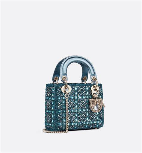 satin miss dior metallic|Lady Dior Metallic Calfskin and Satin with Celestial Blue Bead .